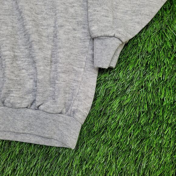 Vintage 80s Blank Crop Sweatshirt Teens Medium 18x17 Baggy - Picture 4 of 10